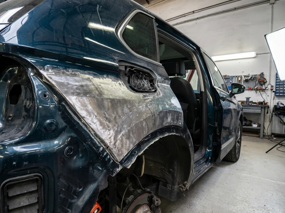 Atelier de carrosserie automobile, intérieur